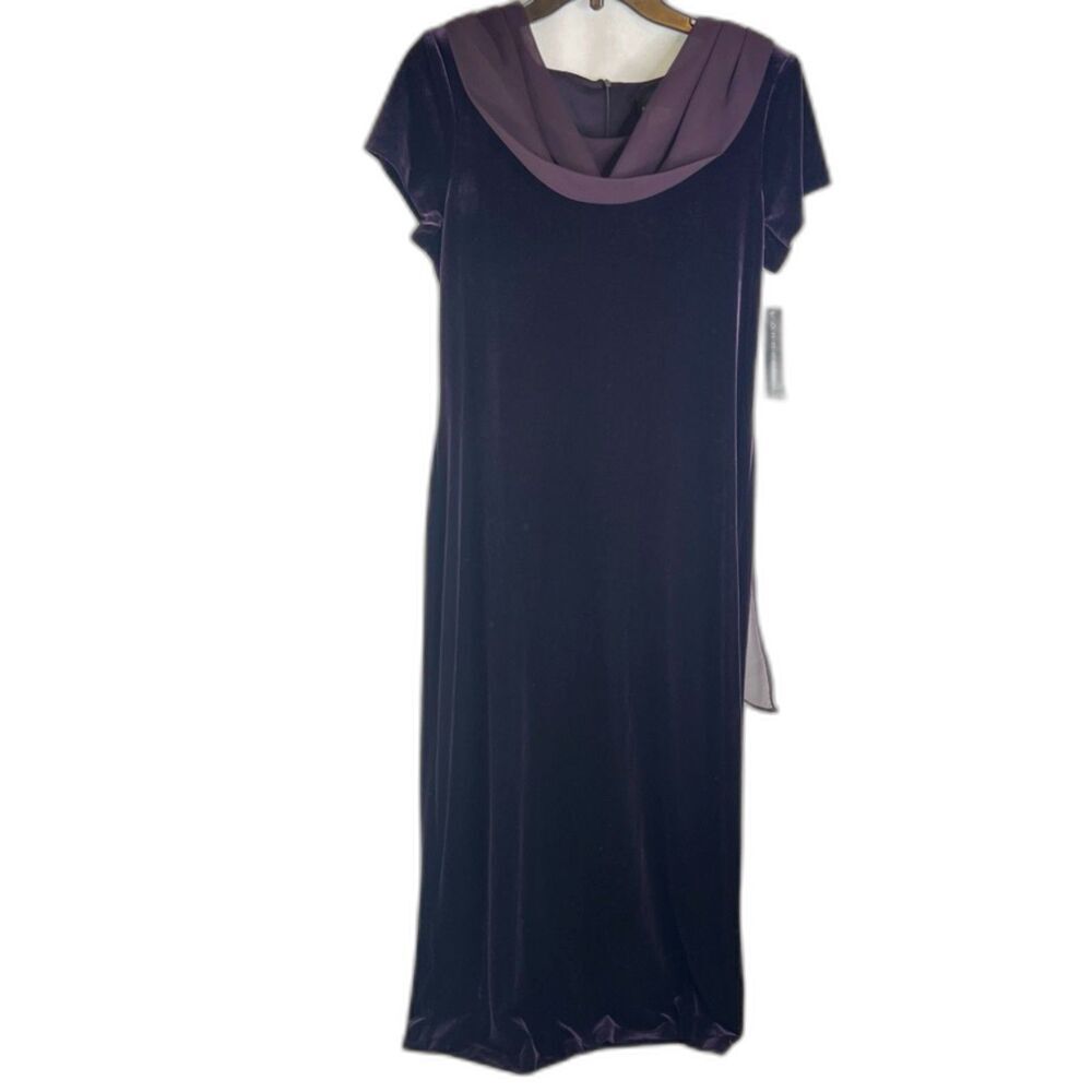 Connected Apparel NWT Purple Velveteen Formal Retro‎ Dressy Sz 12